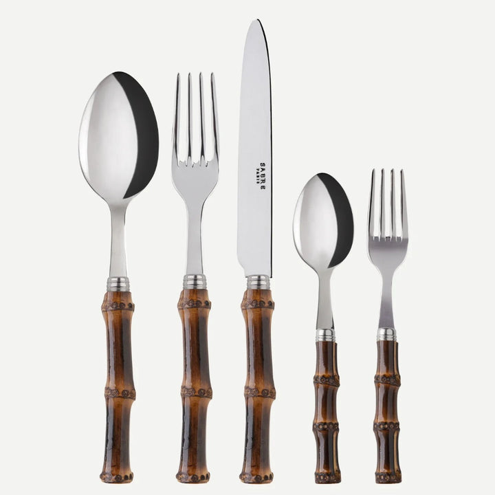 Sabre | Panda | Dark Bamboo 5piece set, for 8 places (total 40 cutlery pieces)
