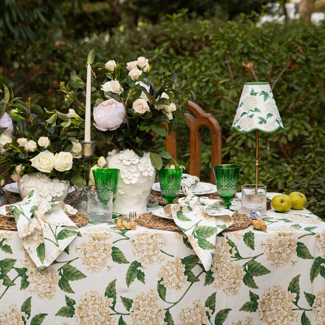 Cream Hydrangea Tablecloth | 160 x 360cm