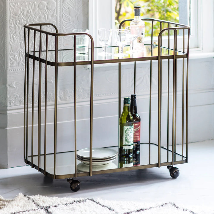 Venice Bar Trolley | Bronze | W75 x D46 x H79cm