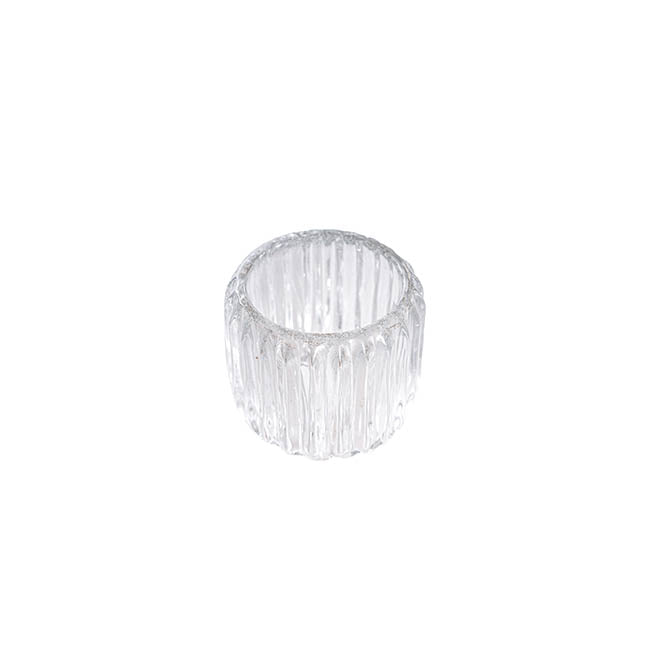Glass Ripple 2 in 1 Candleholder | Crystal