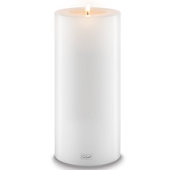 Qult White Pillar Candleholder | 12cm Diameter (3 sizes available)