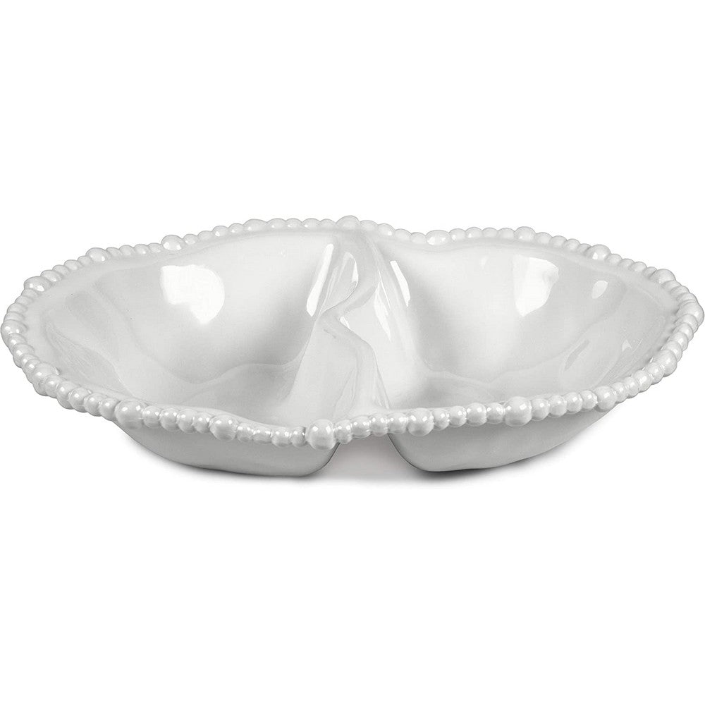 Pearl Double Serving Bowl | Melamine | White