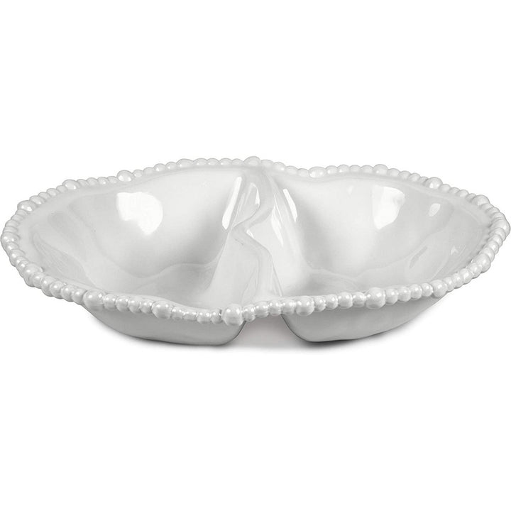 Pearl Double Serving Bowl | Melamine | White