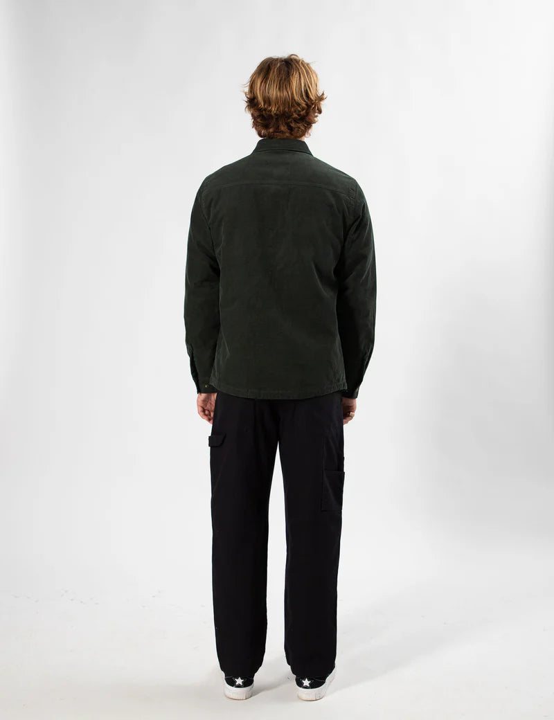 Simple | Quilted Cord Jacket | Pine