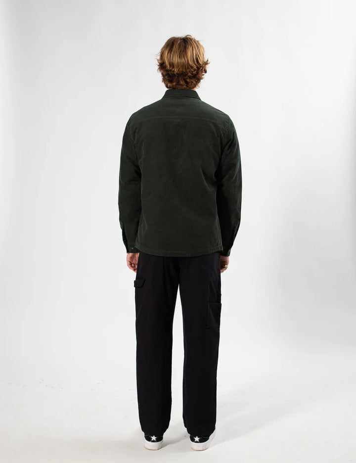 Simple | Quilted Cord Jacket | Pine