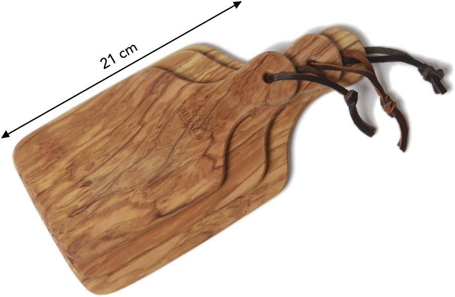 Berard | Olive Wood Cutting Board w Handle | 21x11cm