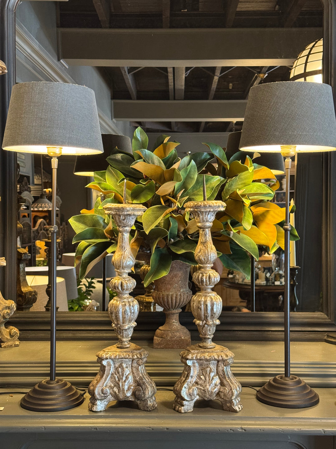 Pair of early Antique Italian Candlesticks | Circa 1720