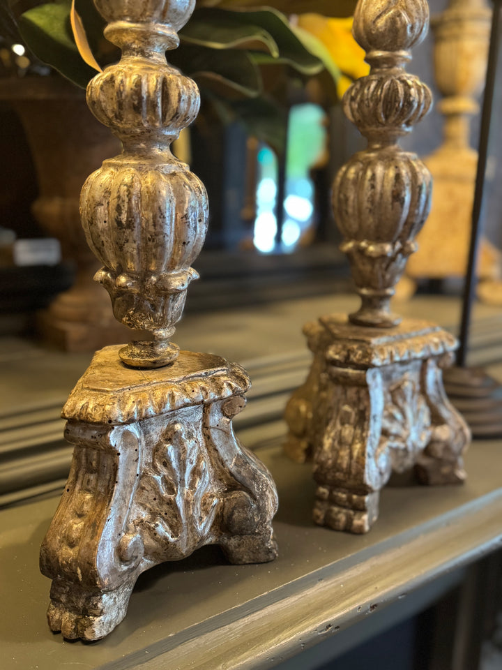 Pair of early Antique Italian Candlesticks | Circa 1720