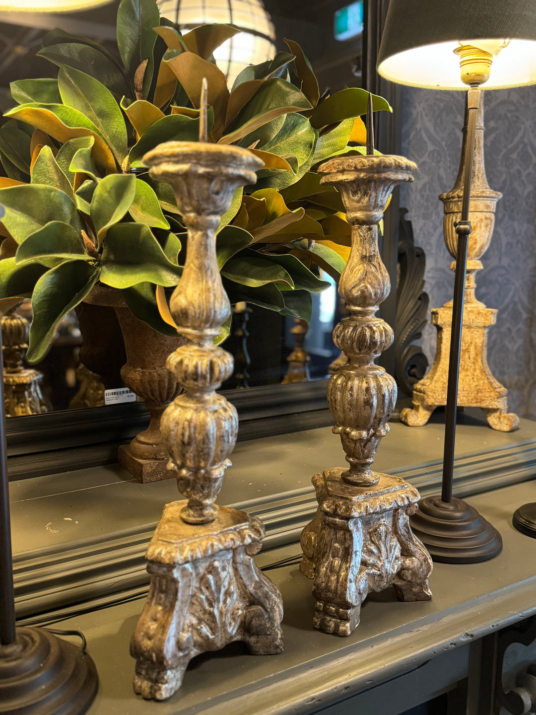 Pair of early Antique Italian Candlesticks | Circa 1720