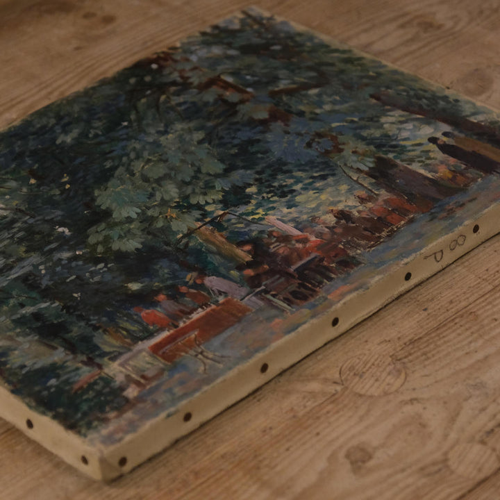 French Jardin Painting on unframed canvas | Rouen | France