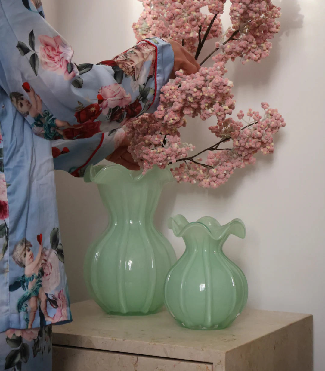 Lola Glass Vase | Green | H30cm