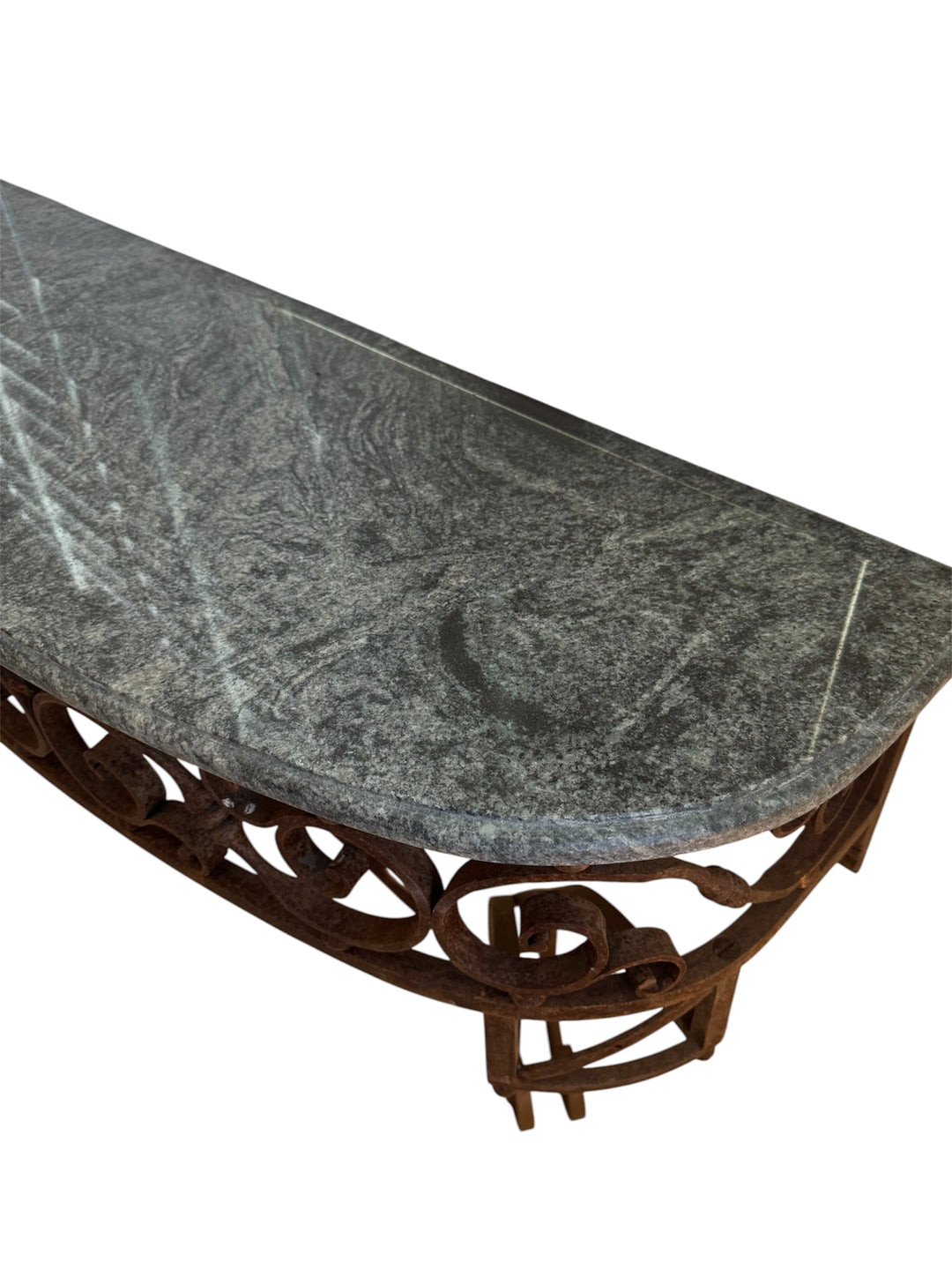 Decorative Iron Based Console with Marble Top | Sourced in Belgium