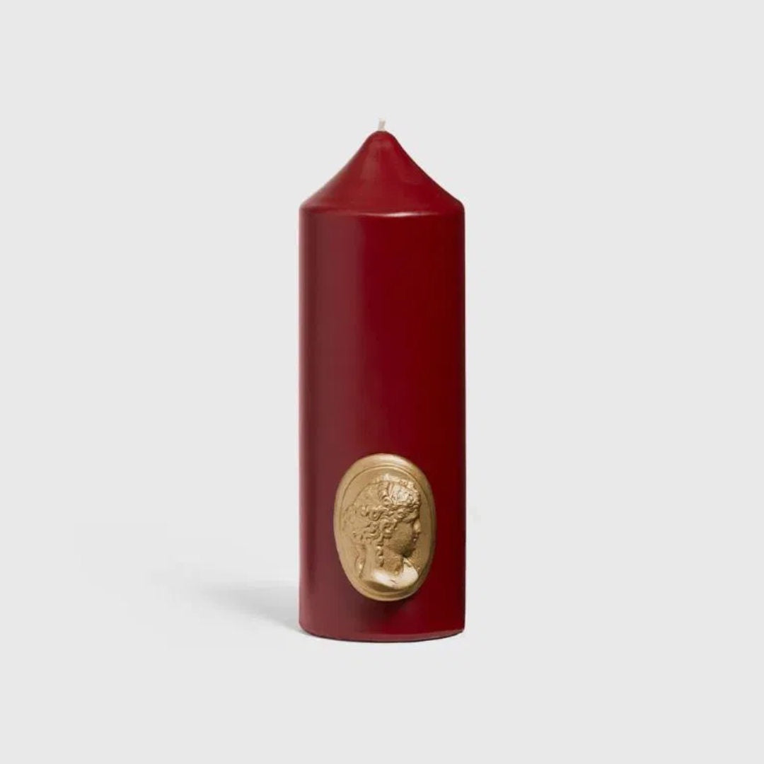 Trudon | Burgundy Pillar Candle | 6 x 15cm-Suzie Anderson Home