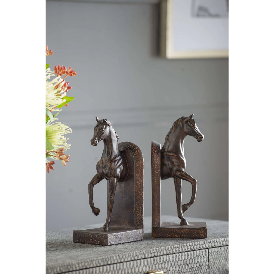 Horse Bookends | Brown | SET OF 2