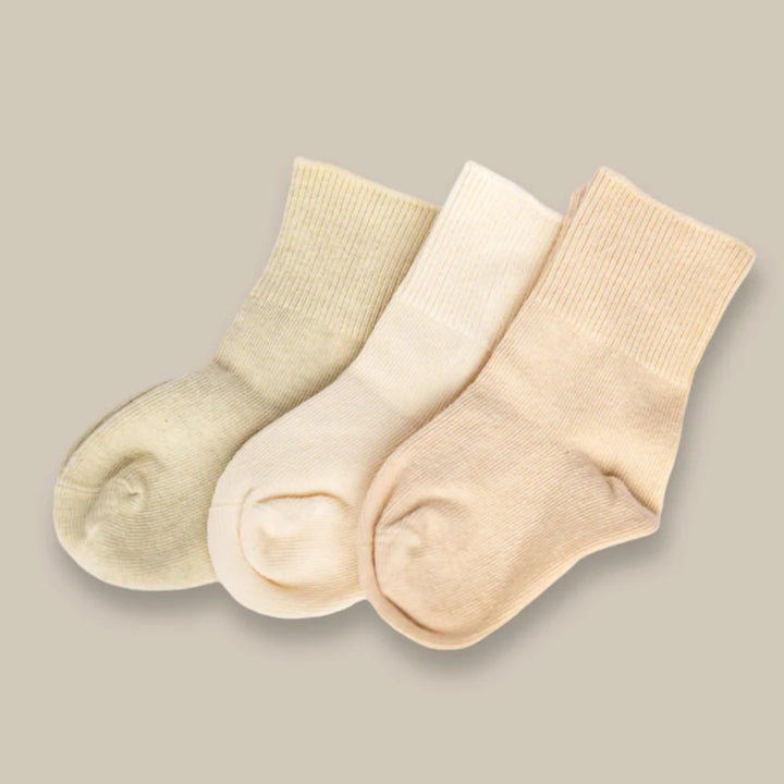 Undyed Organic Cotton Ribbed Socks | 3 Pack