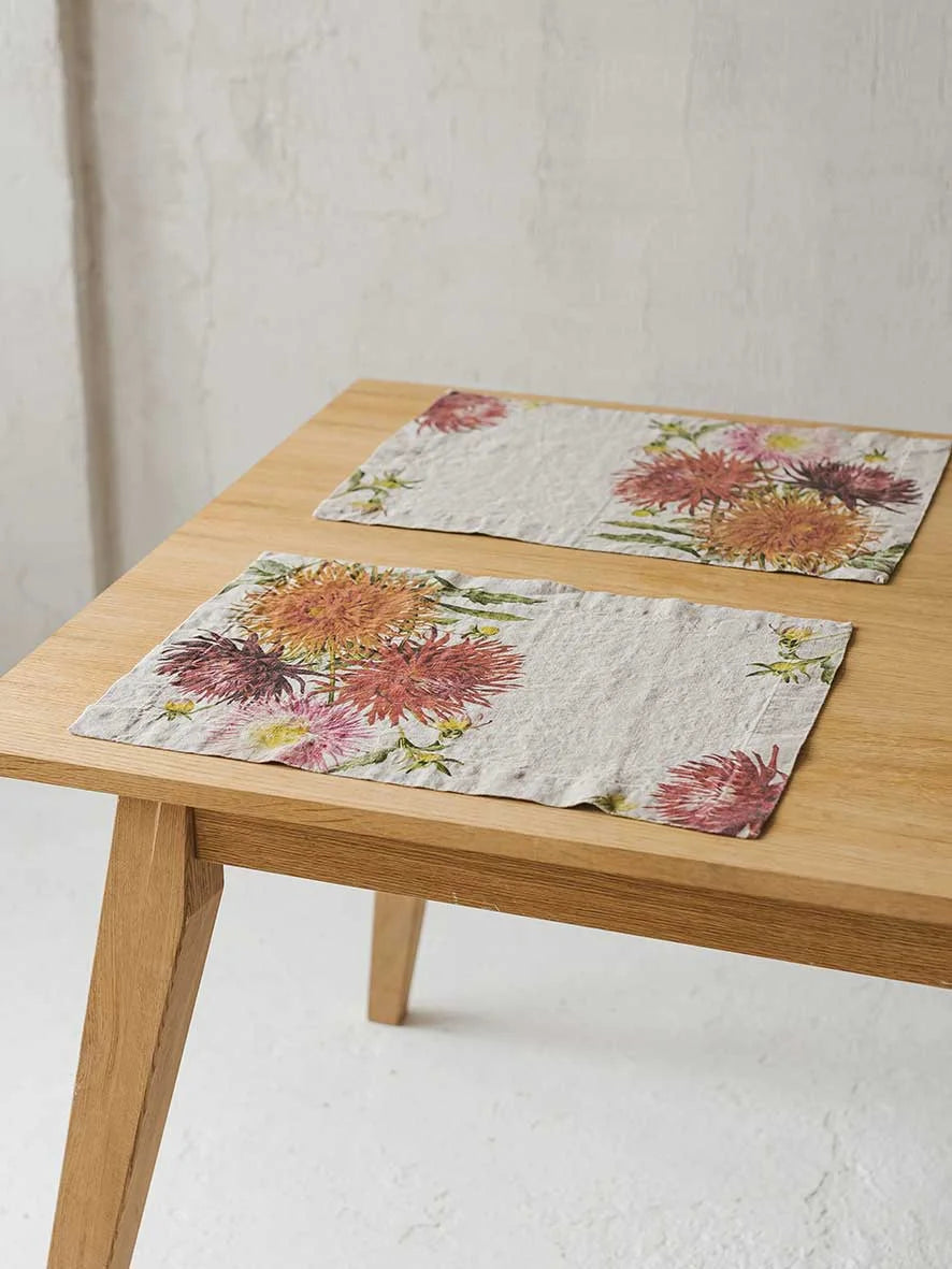 Country Flowers | Linen Placemat | 2 Pack