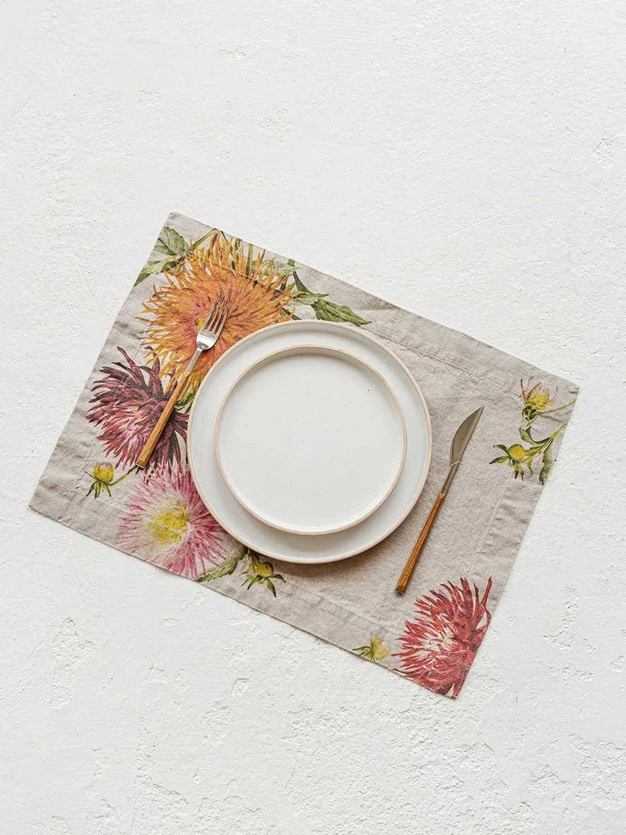 Country Flowers | Linen Placemat | 2 Pack