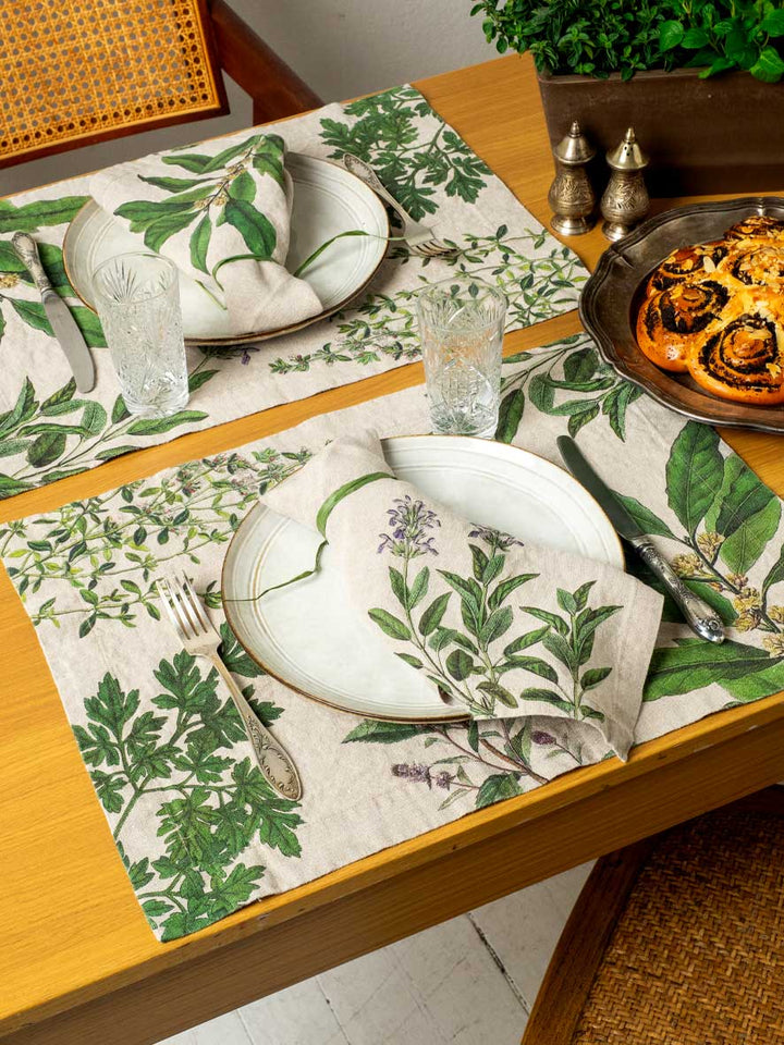 Fine Herbs | Linen Placemat | 2 Pack | 35x48cm