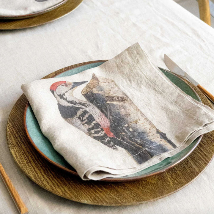 Woodland Birds | Linen Napkin | SET OF 6
