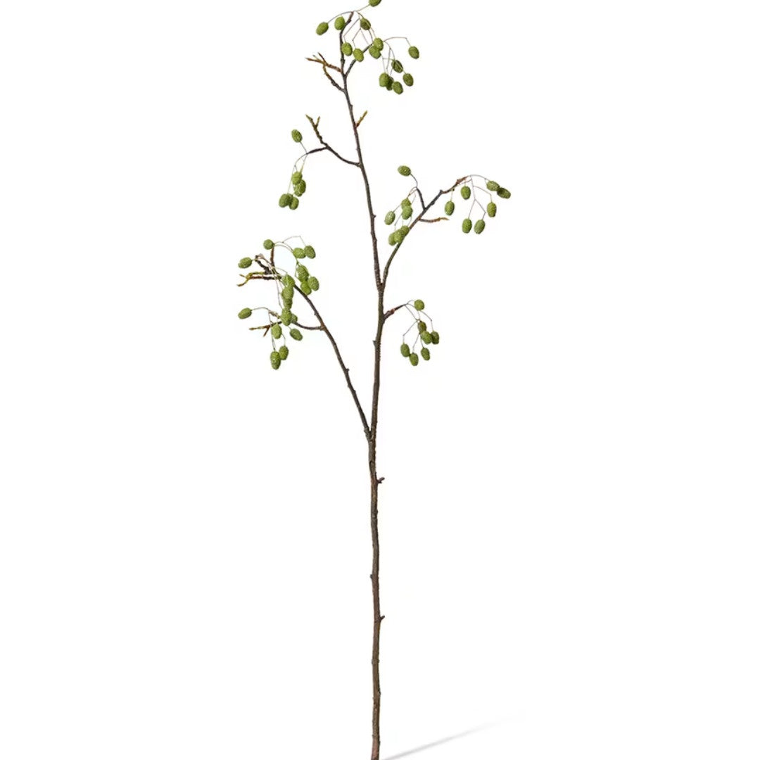 Faux Catkins Spray | Green | 96cm