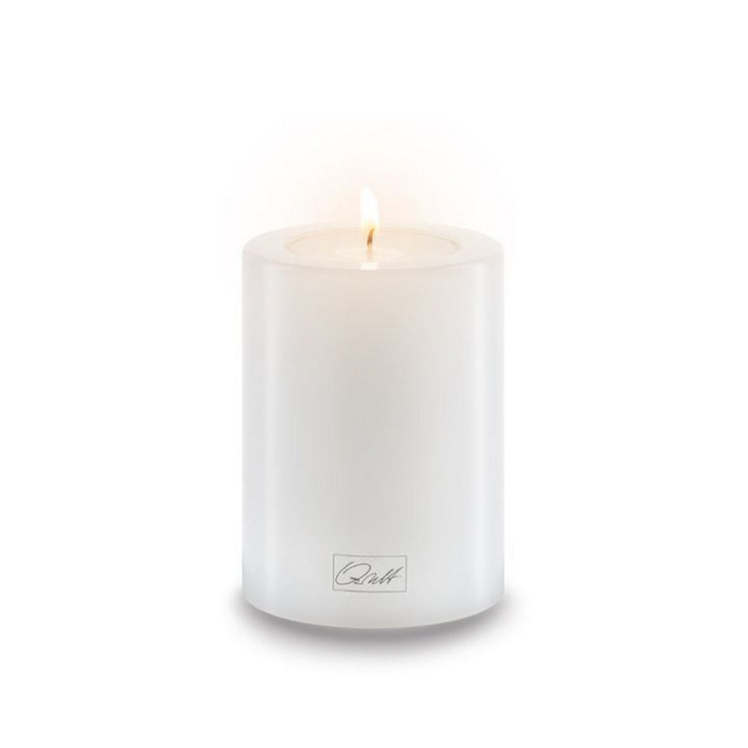 Qult Pillar Candle holder | White 6cm Diameter
