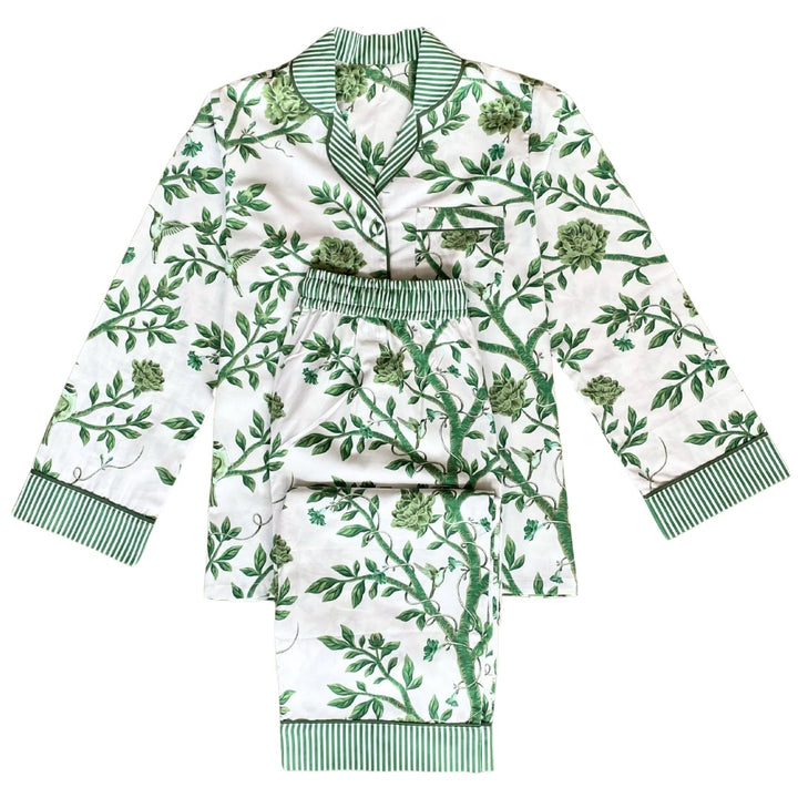 Versailles Green Chinoiserie Pyjama Set | Small | 8