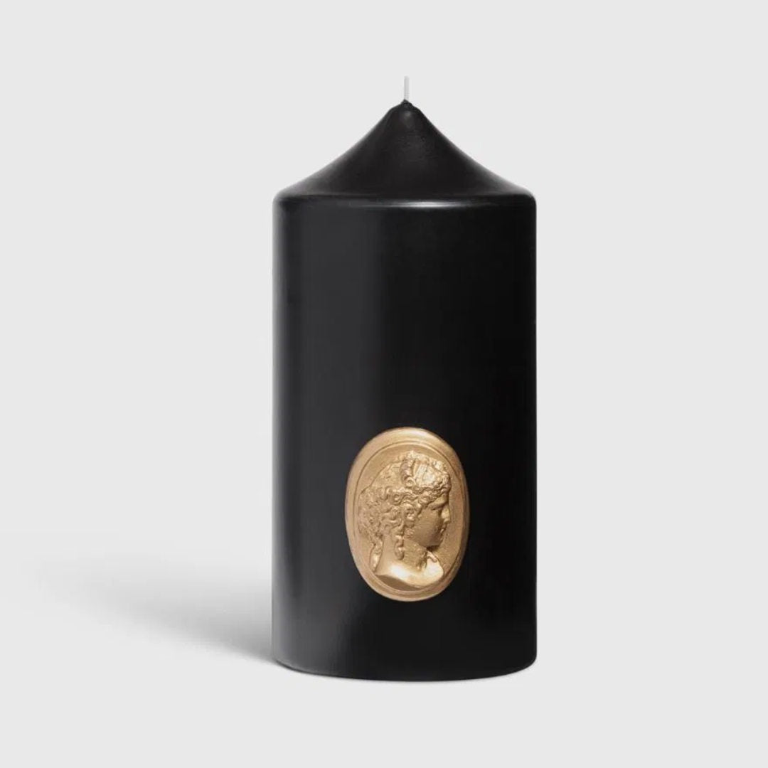 Trudon | Black Pillar Candle | 8 x 15cm-Suzie Anderson Home
