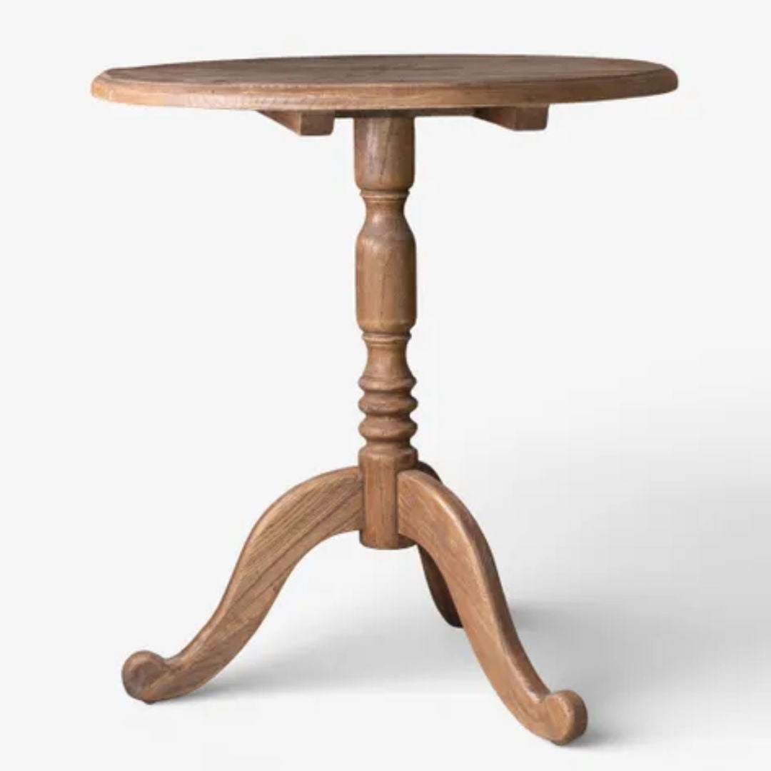 Vincenzo Old Elm Side Table | 66cmW x 72cmH
