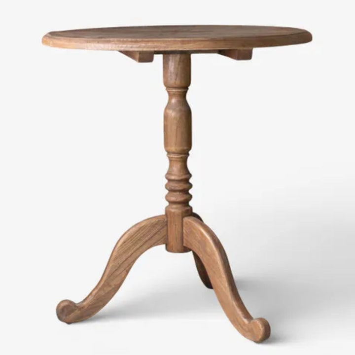 Vincenzo Old Elm Side Table | 66cmW x 72cmH