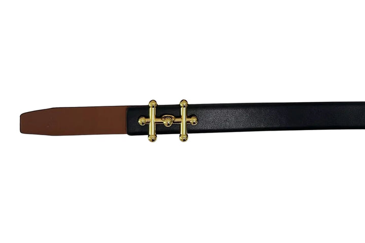 L'ora Andi Reversible Leather Belt | Tan/Black