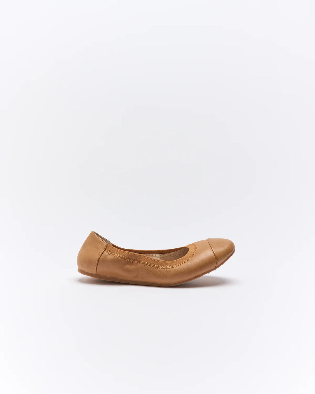 Walnut | Ava Tan Leather Ballet Shoe / Ballet Flats