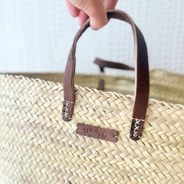 Tan Woven French Market Bag | XL