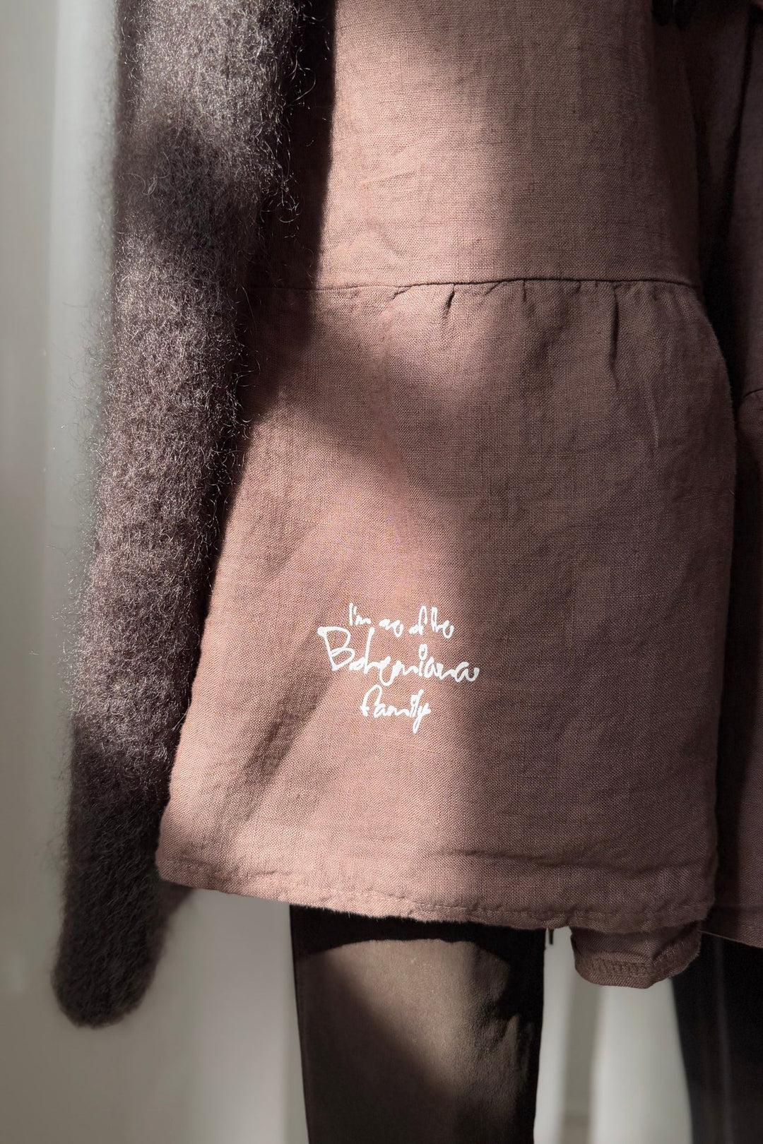 Bypias | Abby Long-Line Linen Dress | Coffee