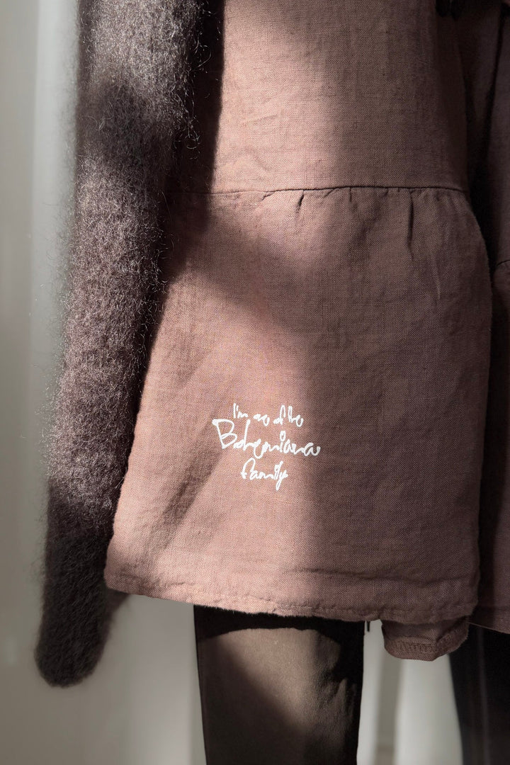 Bypias | Abby Long-Line Linen Dress | Coffee