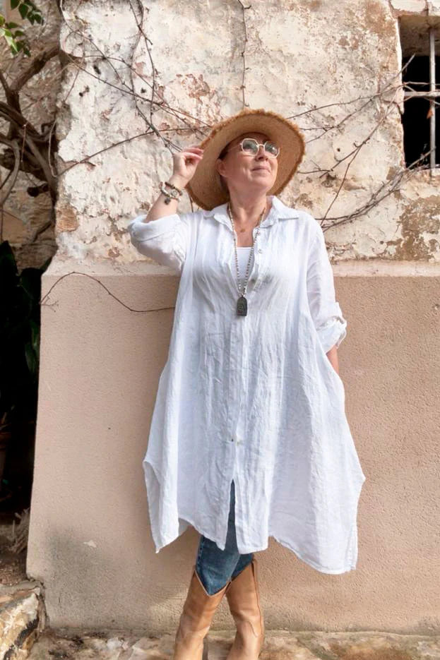 Bypias | Adele Shirt Dress | White