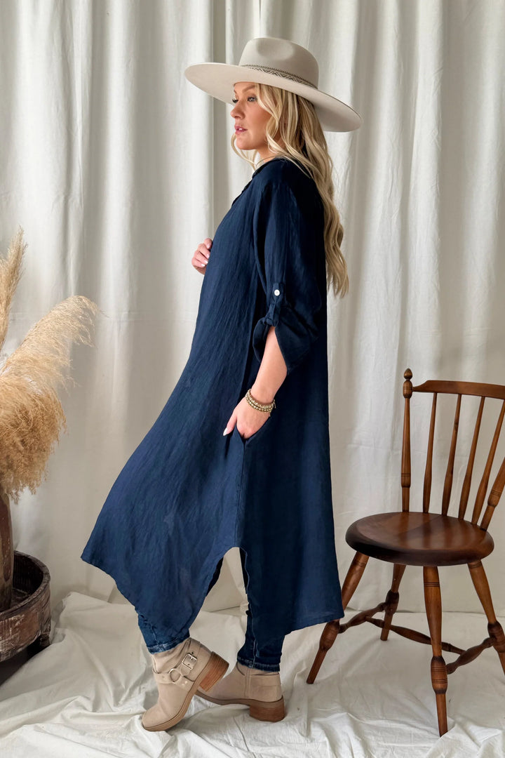 Bypias | Adele Shirt Dress | Navy