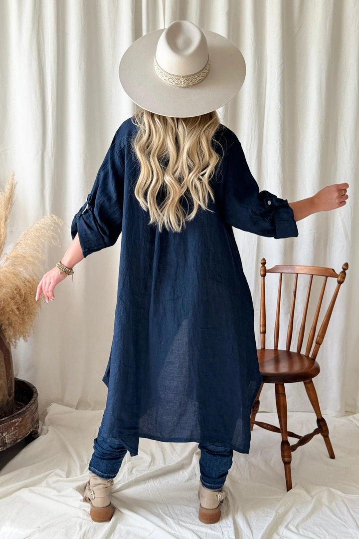 Bypias | Adele Shirt Dress | Navy