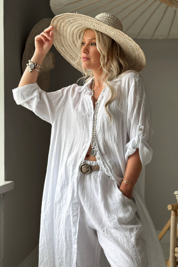 Bypias | Adele Shirt Dress | White