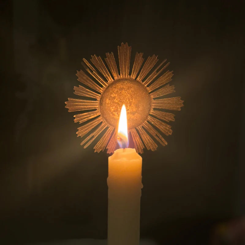 Round Sunray Candle Halo Accessory | Small 9cm
