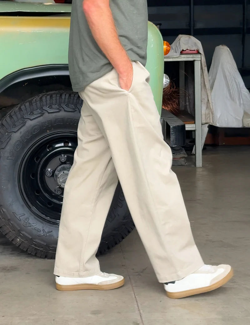 Simple | Brooklyn Cotton Pant | Stone