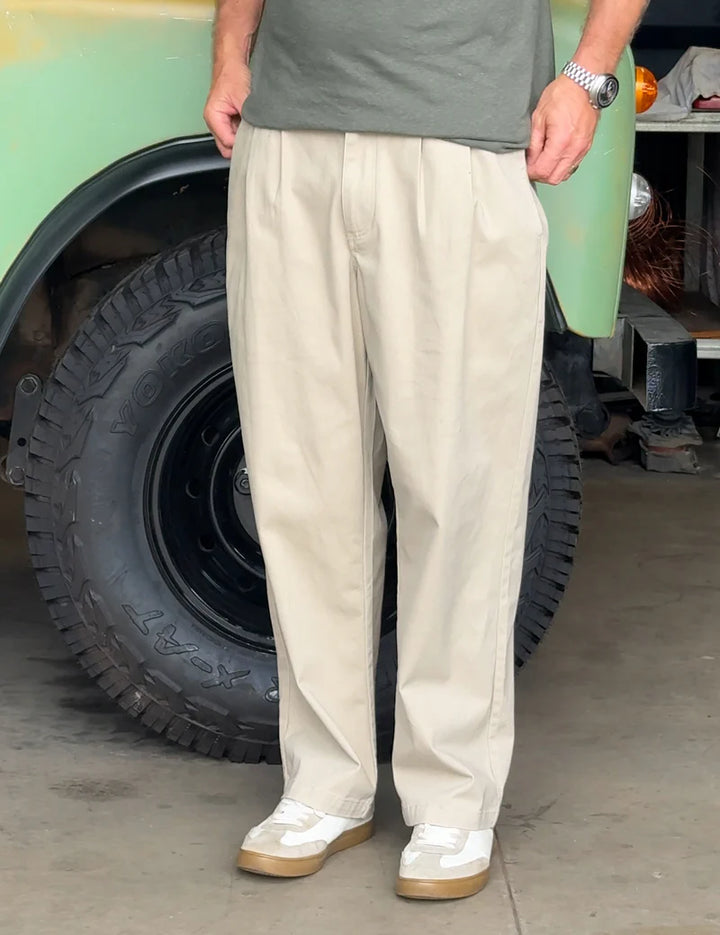 Simple | Brooklyn Cotton Pant | Stone