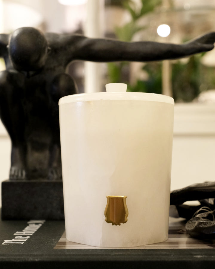 Trudon Alabaster Candle with Lid 270g | Abd el Kader | Moroccan Mint Tea