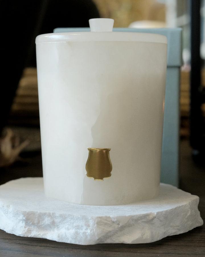 Trudon Alabaster Candle with Lid 270g | Abd el Kader | Moroccan Mint Tea
