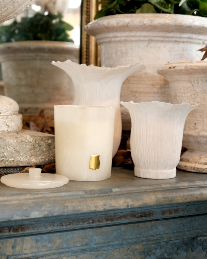 Trudon Alabaster Candle with Lid 270g | Abd el Kader | Moroccan Mint Tea