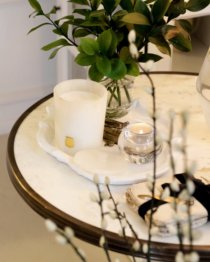 Trudon Alabaster Candle with Lid 270g | Abd el Kader | Moroccan Mint Tea