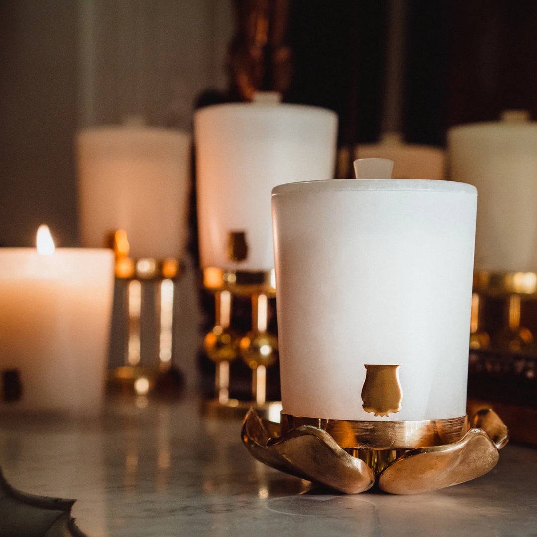 Trudon Alabaster Candle with Lid 270g | Abd el Kader | Moroccan Mint Tea