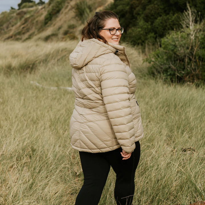 Moke | Cushla Down Jacket | Palamino | Detatchable Hood