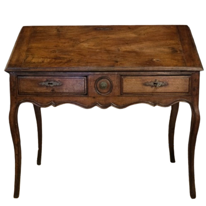 ESTATE| Antique (19th C) French Fruitwood Louis XV style  Bureau Fall  Front desk