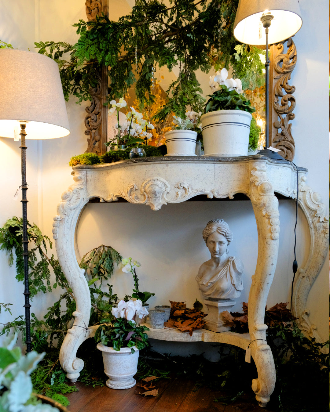 Italian Chestnut Wall Console | Antique