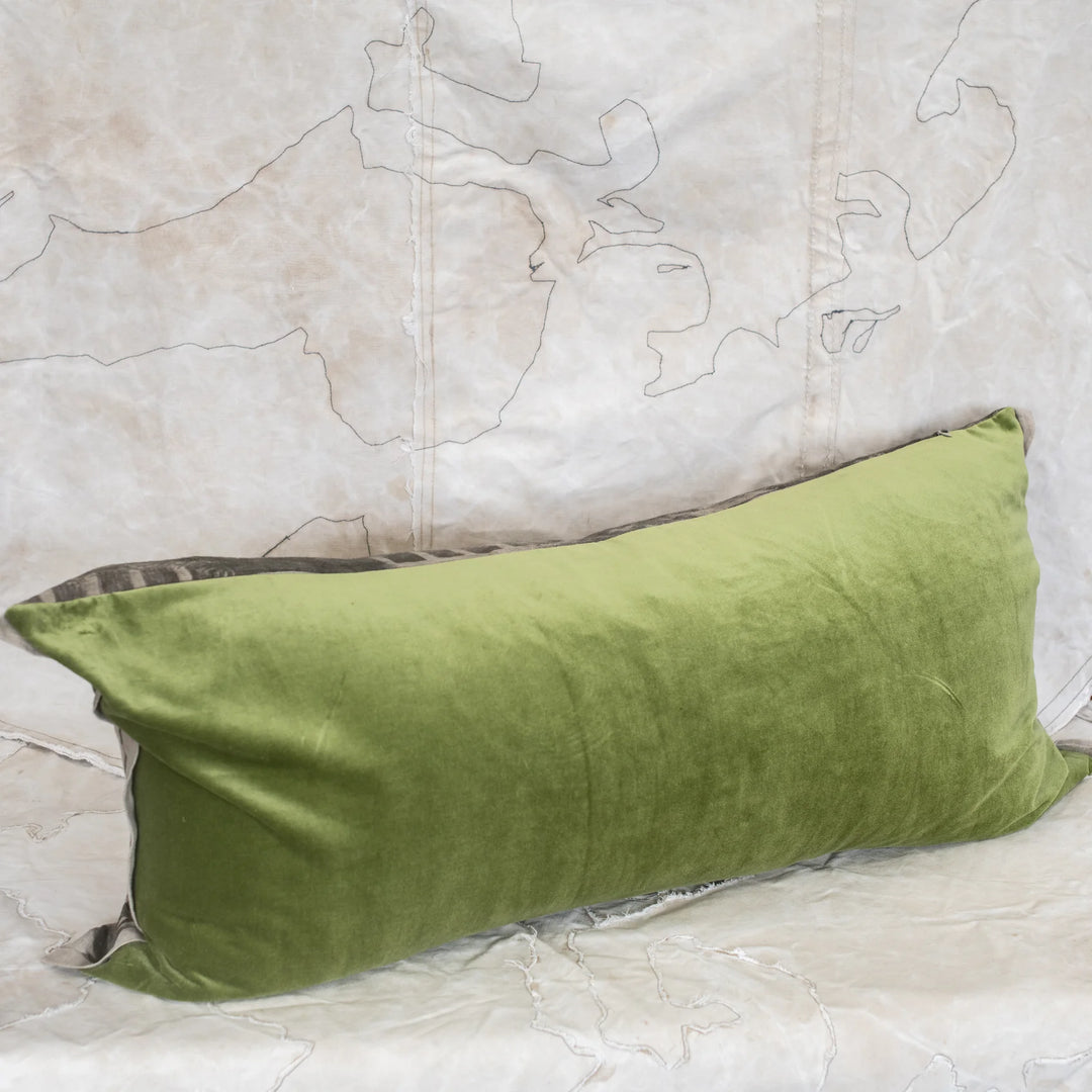 Badalpur Linen & Velvet Cushion with insert | 50x100cm